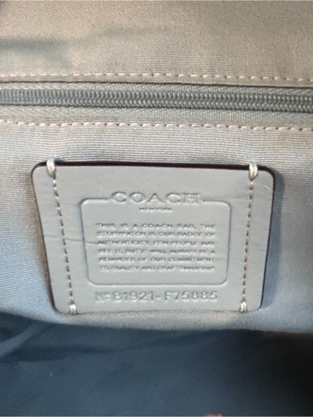 Coach Coral Mini Backpack with Pale Blue Trim and Sunglass Print - Picture 11 of 16
